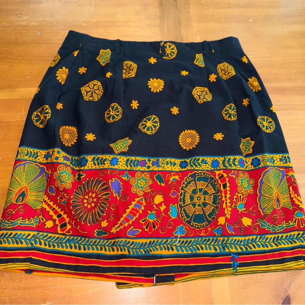 Vintage Breeches Short Wrap Skirt 14 Vibrate Colorful Made USA Feminine Resort - Picture 1 of 9